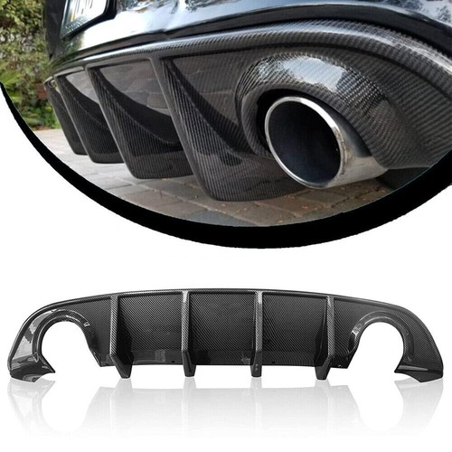 Rear Bumper Diffuser Carbon Fiber Style For 2015-2022 Dodge Charger Daytona SRT