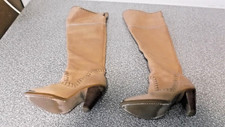 VGT USA 1970s Zodiac Knee High Boots leather block heels size 7M