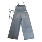 AG Adriano Goldschmied Giselle Straight Leg Cropped Blue Denim Jumpsuit Belted M — photo 6