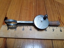 Vintage Children's Toy Egg Beater Hand Mixer A J 7-1/2" Long