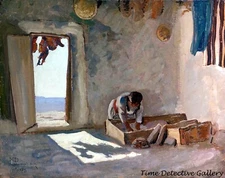 "Hopi Interior" Sichomoui, Arizona by Maynard Dixon - American West Art Print