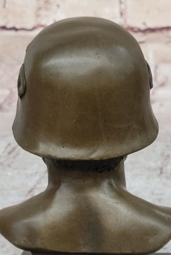 Genuine Solid Bronze Sculpture Statue Figure Warrior Soldier German Decor Gift - Bild 9 von 10