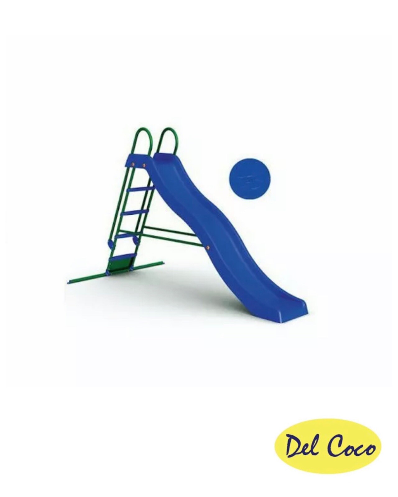 Scivolo Long Slide Scivolo da giardino in plastica blu con struttura in metallo