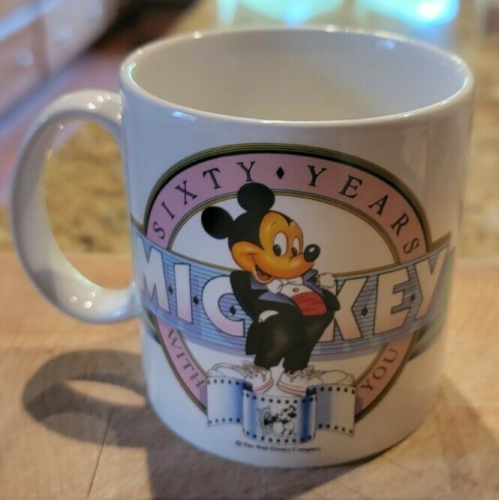 Vintage 1988 Mickey Mouse Sixty Years With You Mug. NIB - Picture 1 of 6