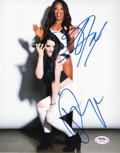 Paige & Alicia Fox WWE Divas Signed Autograph 8x10 Photo w/ PSA COA