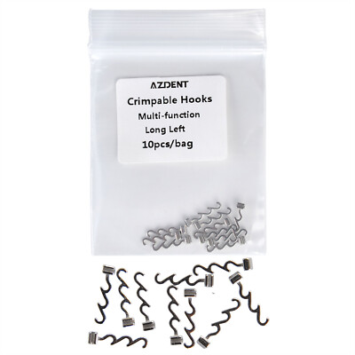 Ortodoncia dental Ganchos engarzables Corto/Largo/Parar/Izquierdo/Derecho/Cruzad