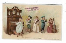 1897 Trade Card Estey Organ Works Brattleboro VT Orchestra Club Mead Liberty IA