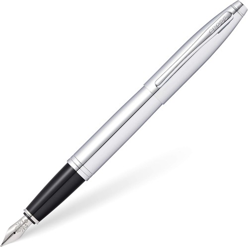 Cross Calais Polished Chrome Fountain Pen with Stainless Steel Medium Nib - 第 1/2 張圖片