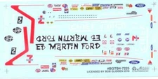 Slixx 7225 Bob Glidden 86 Thunderbird/65 Galaxie 1/24 1/25 drag decal