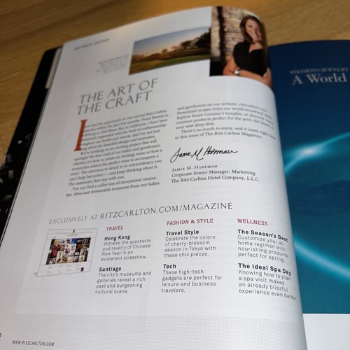 THE RITZ-CARLTON MAGAZINE April 2012 - TOKYO / PHILADELPHIA / OMAN / FLORIDA - Picture 6 of 18