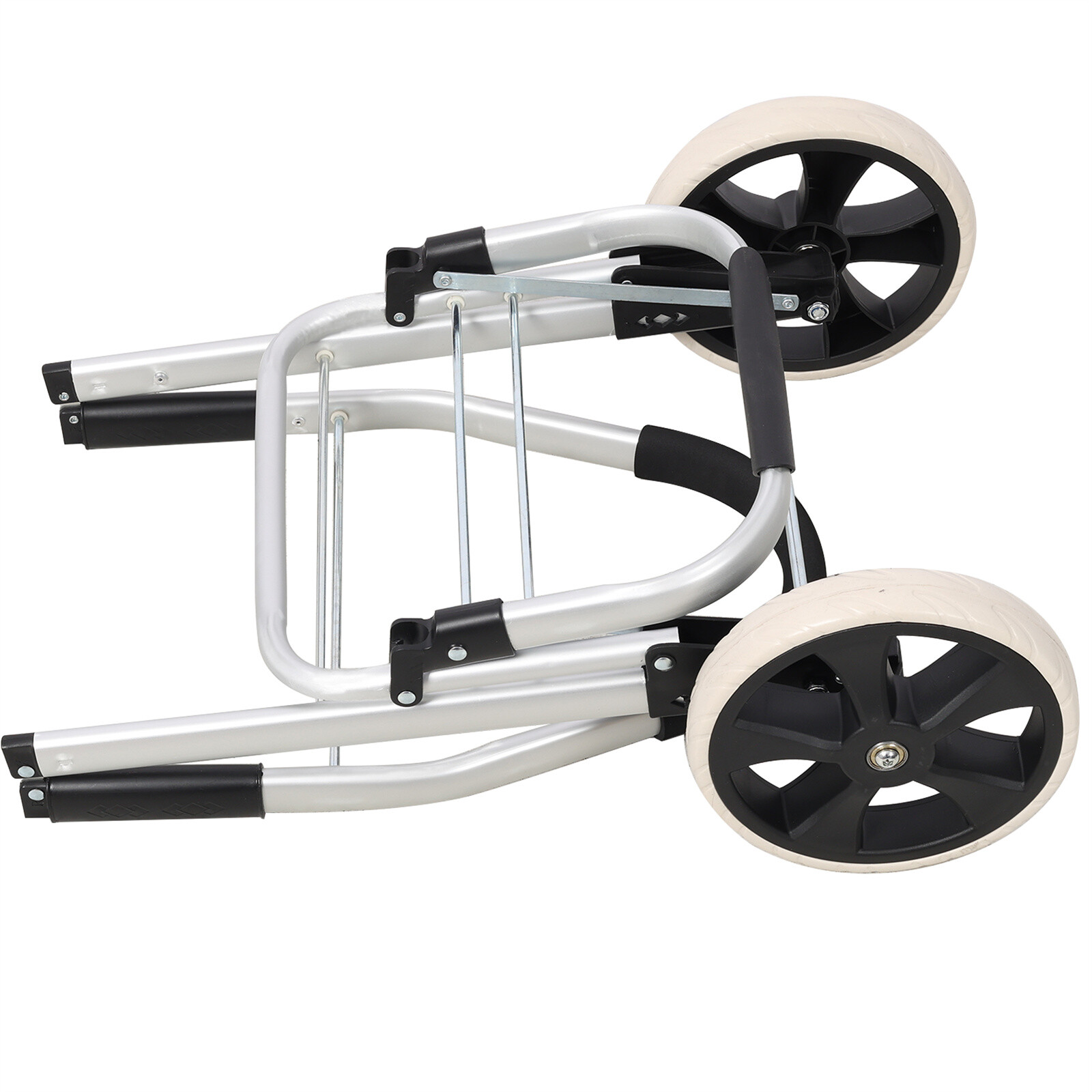 2 in 1 Trolley Dolly Foldable Shopping Cart with Wheels and Removable Bag