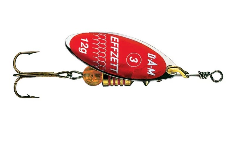 Блесна DAM Effzett Predator Rot-Glitter Gr. 3 / 7g FZ Spinner Kunstköder для ловли рыбы