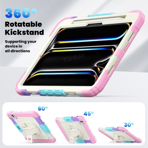Für iPad 5/6/7/8/9/10 Gen Air 4 5 6 Pro 11 13 Hybrid Outdoor Tasche Gurt Hülle - Bild 176 von 225