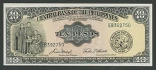 🔴PHILIPPINES  10 Pesos  1949  UNC  P-136e🔴