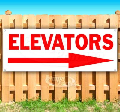 ELEVATORS RIGHT ARROW Advertising Vinyl Banner Flag Sign Many Sizes DIRECTIONAL