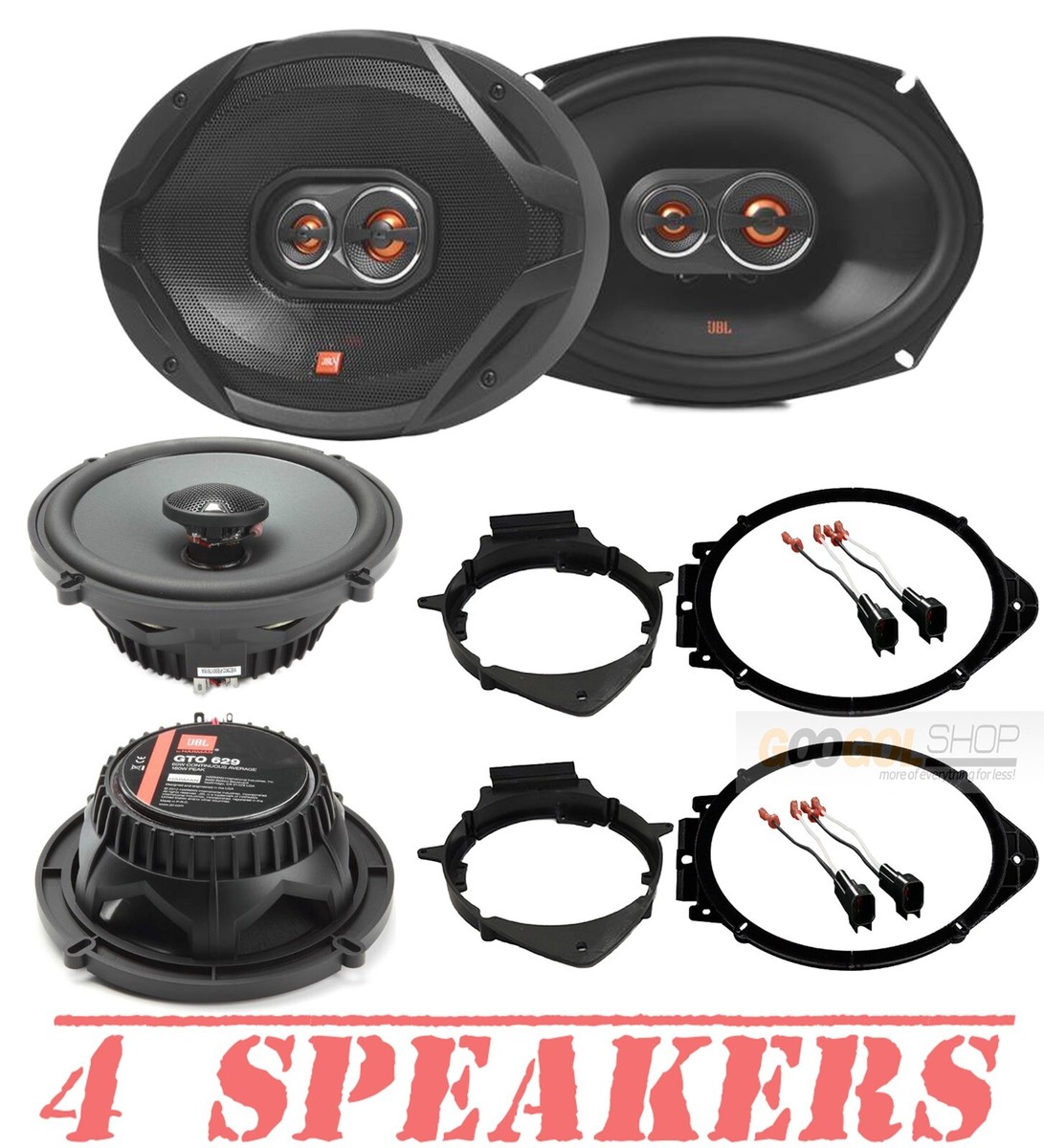 JBL GX Front & GTO Rear Door Speakers W/ Install Kit for 2014-2023