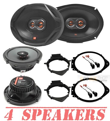JBL GX Front & GTO Rear Door Speakers W/ Install Kit for 2014-2023