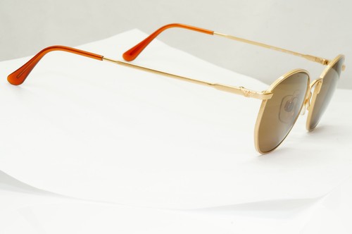 Emporio Armani Sunglasses 1997 Vintage Gold Brown Metal Round 031 703 50mm B - Picture 6 of 12