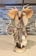 Vtg 1995 Freedom Enterprises "Moozo" Bull Moose Native Critter Tribesman-signed