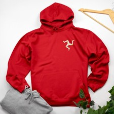 Felpa con cappuccio Isola di Man Man Manx TT appassionata di moto VARIE TAGLIE E COLORI