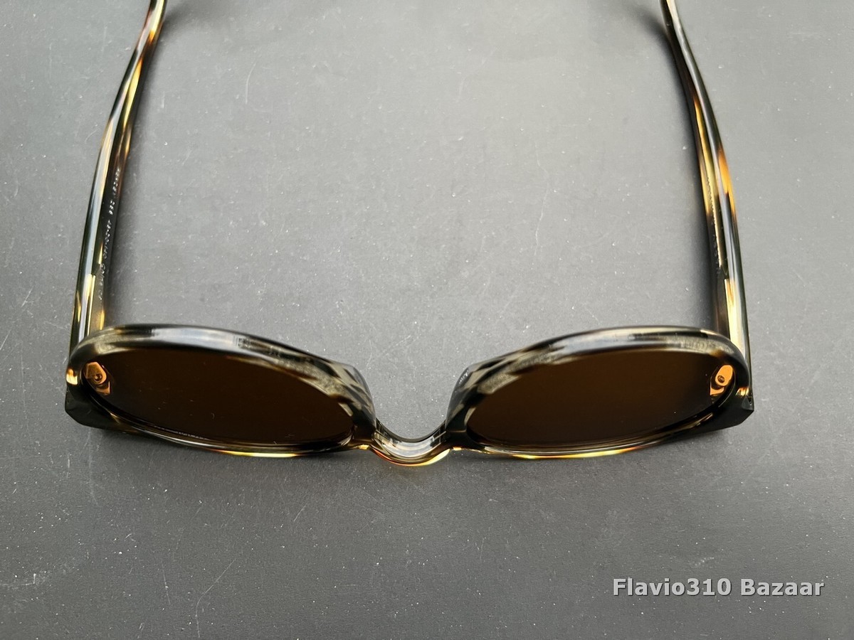 Warby Parker Banks 256 Striped Sassafras Frame Polarized Brown Lens Sunglasses Warby Parker Percey 256 Striped Brown Round Sunglasses Brown  main image 2