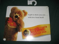 Steiff Molly Bear Point of Sale Double Sided Display Sign with Original Hanger