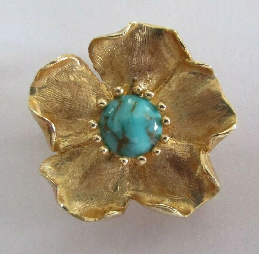 14K Gold 7.5 MM Cultured Pearl Necklace with Turquoise "Removable Clasp"   32"  - Image 2 of 4