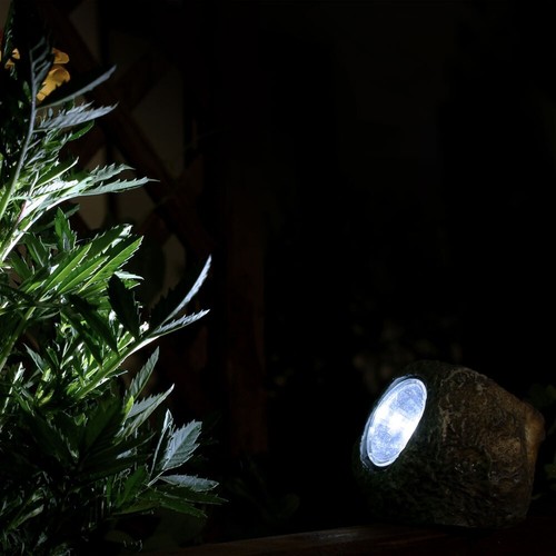 Außenleuchte Solarstein Solarlampe LED Garten Balkon Deko Licht wetterfest 5x - Bild 6 von 7