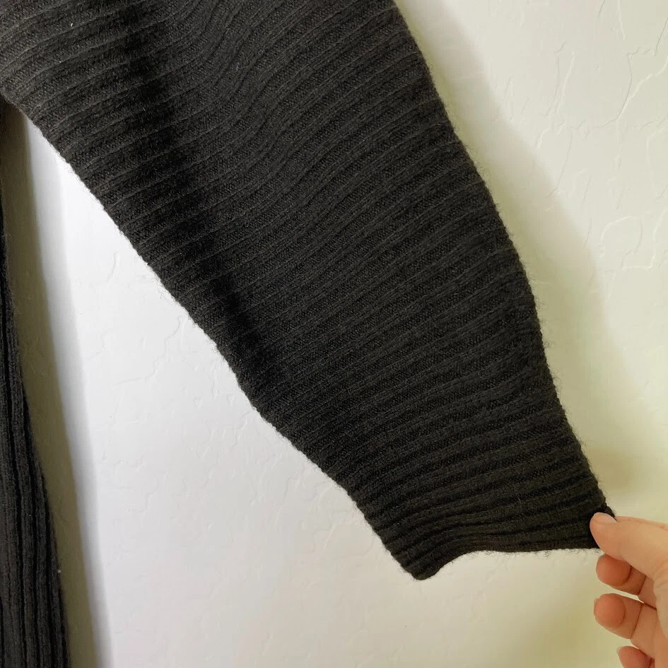 VETEMENTS NUOVO VINCE donna taglia M lana yak maglione vestito maglia a costine tubino elasticizzato accogliente