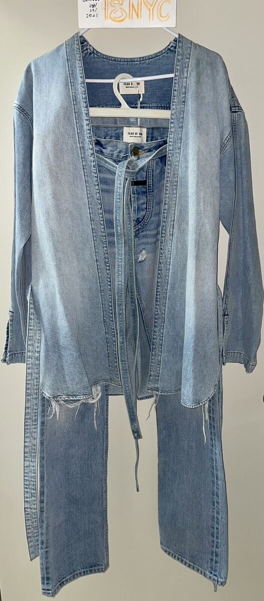 NWT FEAR OF GOD Sixth Collection Denim Kimono Cape Jacket NWT FEAR OF GOD Sixth Collection Denim Kimono Cape Jacket