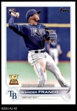 2022 Topps Update #42 Wander Franco RC Debut Rays 8 - NM/MT