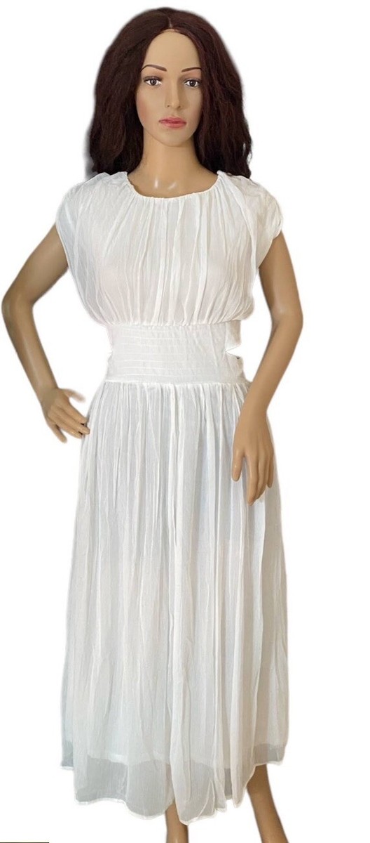 Zara Cutout Pleated MIDI Dress(S) | eBay