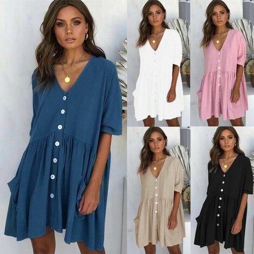 Ladies Beach Holiday Dress Sundress 