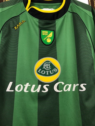 Norwich City Away football shirt 2005 Soccer XARA Jersey Mens Trikot Rare Size L - Picture 5 of 11