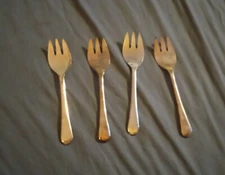 Vintage Sheffield England Silver Plated Oyster Fork Lot (4) 5¼"