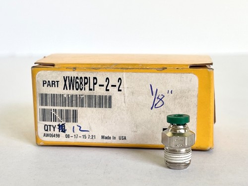 12pk PARKER 1/8", Push-to-Connect Fittings-Prestolok PLP Metal, XW68PLP-2-2 - Picture 5 of 7