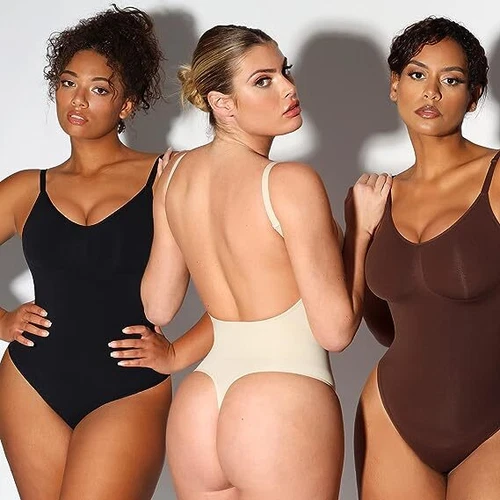 Damen-Bodysuit mit niedrigem Rücken Ganzkörpershaper Abnehmen Formende Tops Fajas Formen - Bild 18 von 29