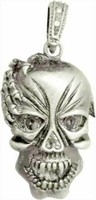 Gothic Halskette SchäDel Gruselige Halskette Totenkopf Kette Kralle +Totenkopf