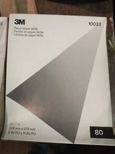 3M 80 Grit Sandpaper 9x11 50 Sheets 140N 10033
