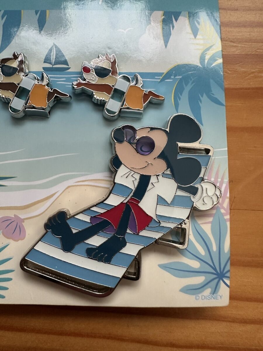Tokyo Disney Resort 2024 Sui Sui Summer 3 Piece Pin Set Chip
