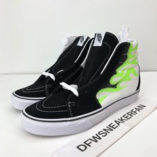 vans sk8 green flame