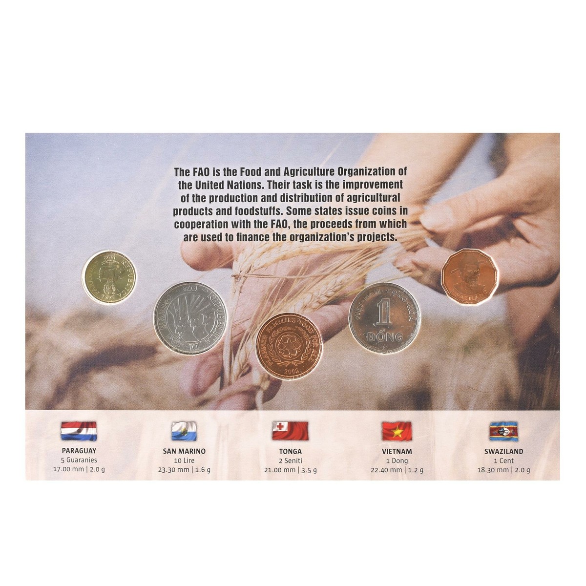 FAO Coin Set | Food and Agriculture Organization| Honey Bee
