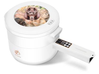 Electric Hot Pot Cooker Steamer Multi-functional Non-Stick Pan, Noodles Cooker