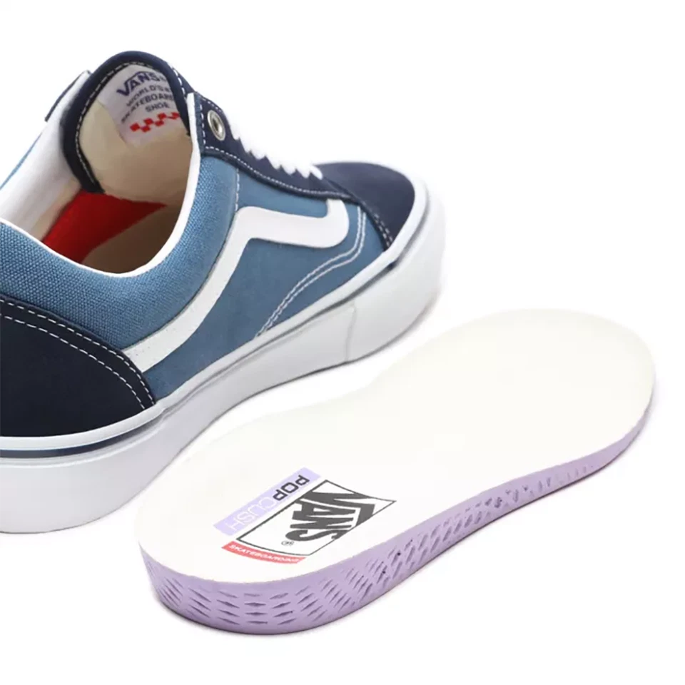 VANS SCARPE DA SKATE OLD SKOOL PRO NAVY WHITE ORIGINALE GARANTITO - Immagine 4 di 4