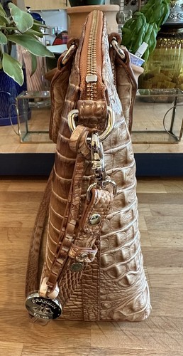 NWOT Brahmin Large Duxbury Satchel Metallic Warm Champagne Melbourne Convertible - Picture 5 of 10