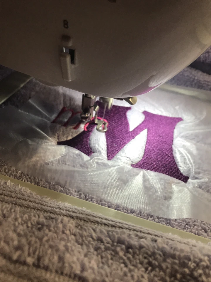 Custom Embroidered Bath Sheet Towel and Washcloth - Image 2 of 4