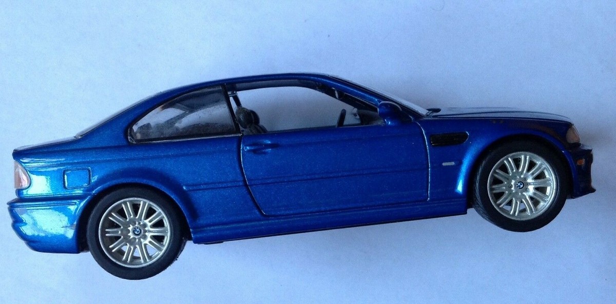 2000 BMW M3 Coupe Metallic Blue Diecast Toy Car 1/24 Model
