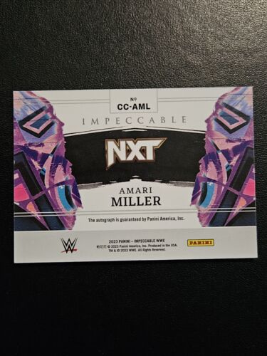 2023 WWE Panini Impeccable AMARI MILLER Gold Auto Autograph /10 Wrestling NXT - Picture 4 of 7
