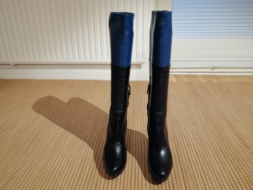 Original FENDI Stiefel Absatz&Plateau Schwarz/Blau Leder Gr. 41 NEU - Bild 6 von 12