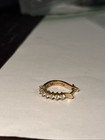10k Solid Gold Scrap Diamond And Cubic Zirconia Earrings Weighs 2.49 Grams — photo 3